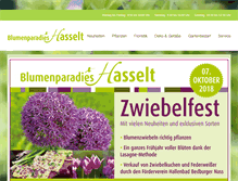 Tablet Screenshot of blumenparadieshasselt.de